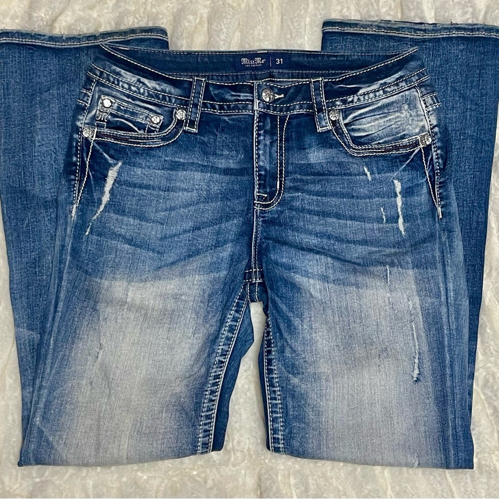 Miss Me Blue Straight Leg Jeans